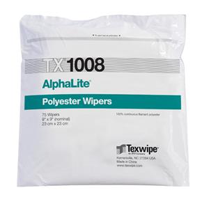 TX1008 | 
 Dry, Non-Sterile, lightweight, polyester wipers 9" x 9" (23 cm x 23 cm)
