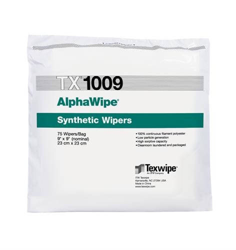 TX1009 | 
 Dry, Non-Sterile, 100% polyester, cut-edge wipers 9" x 9" (23 cm x 23 cm)
