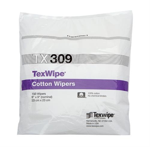 TX309 | 
 TexWipeÂ® Dry cotton, Non-Sterile wipers 9" x 9" (23 cm x 23 cm)
