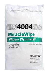 TX4004 | 
 Dry, Non-Sterile, 100% nylon wipers 4" x 4" nominal (10 cm x 10 cm)
