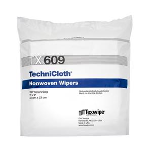 TX609 | 
 Non-Sterile TechniClothÂ® 9" x 9" Nonwoven Dry Wipers
