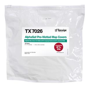 TX7026 | AlphaMop™ AlphaSat® Pre-Wetted Polyester Mop Covers, Non-Sterile