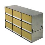 2603-3300 | 9 place 3 x 3 upright freezer rack for 3 inch H bo