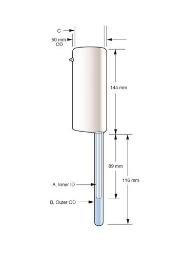 WG-853-B-Q | OFFSET NITROGEN DEWAR FLASK DWG.SK 2603 13MM