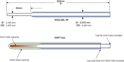 WGS-5BL-SP | COAXIAL INSERT FOR 5MM NMR TUBE LARGER INNER VOL.