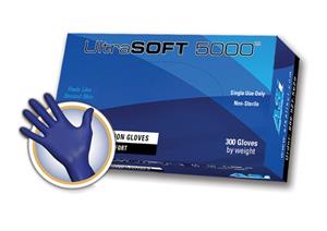 NG2205 | UltraSOFT 5000 Powder Free Nitrile Glove, Extra-Small, 300/box, 3000/Case