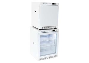 K204GDR-K202SDF | Combination, 4 Cu. Ft., Glass Door Refrigerator, 2 Cu. Ft., Solid Door Freezer