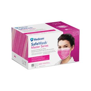 2051 | Facemask, Earloop, MasterSeries, Pink, ASTM Level 1