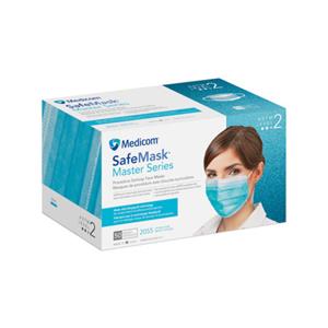 2055 | Facemask, Earloop, MasterSeries, Aqua, ASTM Level 2