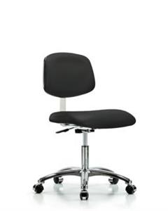 GSS40790 | Class 10 Clean Room Vinyl Chair Chrome Desk Height