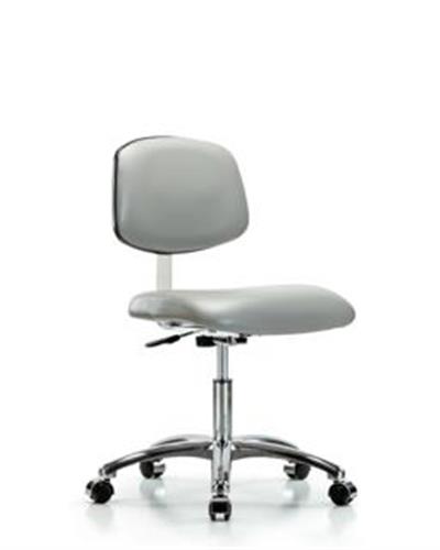 GSS40798 | Class 10 Clean Room Vinyl Chair Chrome Desk Height