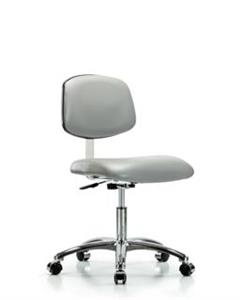 GSS40798 | Class 10 Clean Room Vinyl Chair Chrome Desk Height