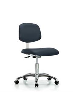 GSS40794 | Class 10 Clean Room Vinyl Chair Chrome Desk Height
