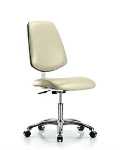 GSS40823 | Class 10 Clean Room Vinyl Chair Chrome Desk Height