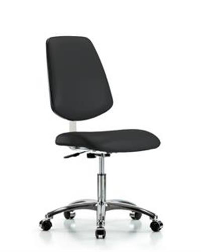 GSS40817 | Class 10 Clean Room Vinyl Chair Chrome Desk Height