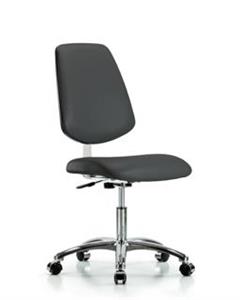 GSS40820 | Class 10 Clean Room Vinyl Chair Chrome Desk Height