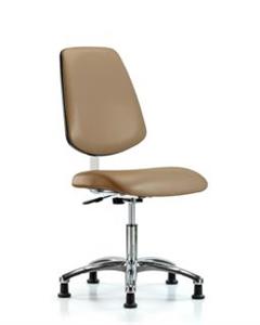 GSS40833 | Class 10 Clean Room Vinyl Chair Chrome Desk Height