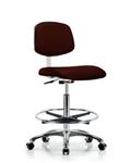 GSS40836 | Class 10 Clean Room Vinyl Chair Chrome High Bench