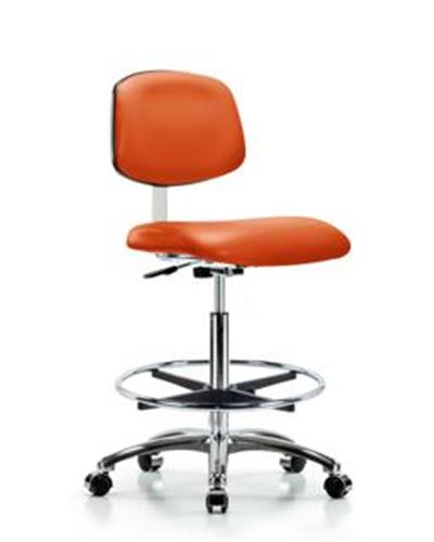 GSS40840 | Class 10 Clean Room Vinyl Chair Chrome High Bench