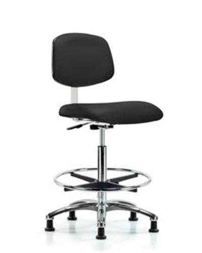 GSS40844 | Class 10 Clean Room Vinyl Chair Chrome High Bench