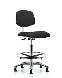 GSS40844 | Class 10 Clean Room Vinyl Chair Chrome High Bench