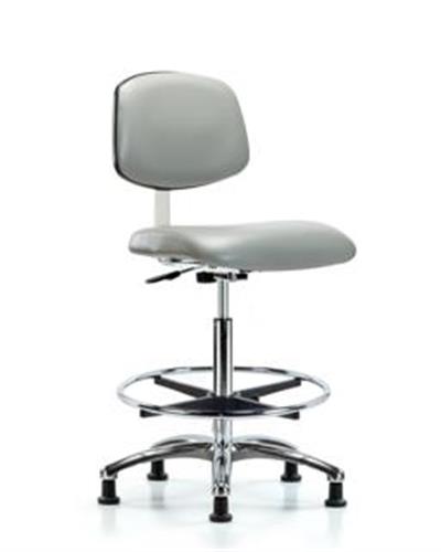 GSS40852 | Class 10 Clean Room Vinyl Chair Chrome High Bench