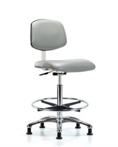 GSS40852 | Class 10 Clean Room Vinyl Chair Chrome High Bench