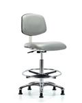 GSS40852 | Class 10 Clean Room Vinyl Chair Chrome High Bench