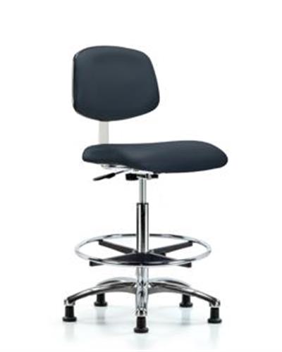 GSS40848 | Class 10 Clean Room Vinyl Chair Chrome High Bench