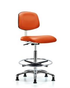 GSS40849 | Class 10 Clean Room Vinyl Chair Chrome High Bench