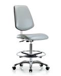 GSS40861 | Class 10 Clean Room Vinyl Chair Chrome High Bench