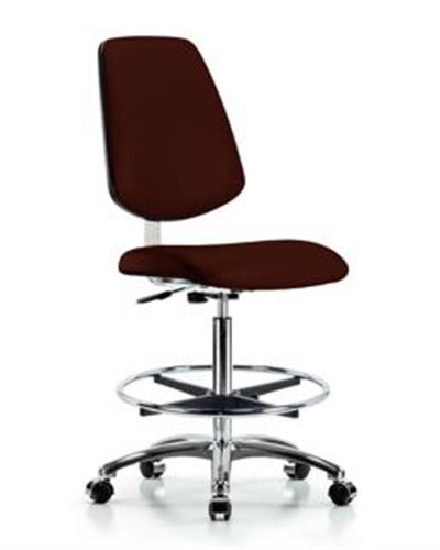 GSS40854 | Class 10 Clean Room Vinyl Chair Chrome High Bench