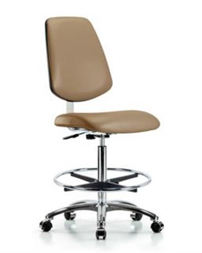 GSS40860 | Class 10 Clean Room Vinyl Chair Chrome High Bench