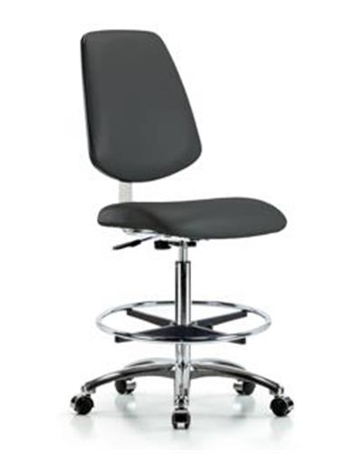 GSS40856 | Class 10 Clean Room Vinyl Chair Chrome High Bench