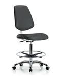 GSS40856 | Class 10 Clean Room Vinyl Chair Chrome High Bench