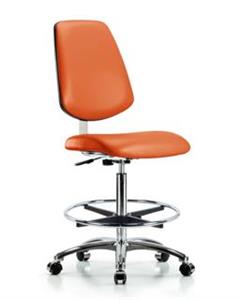 GSS40858 | Class 10 Clean Room Vinyl Chair Chrome High Bench