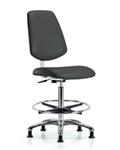 GSS40865 | Class 10 Clean Room Vinyl Chair Chrome High Bench