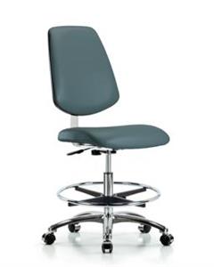 GSS40909 | Class 10 Clean Room Vinyl Chair Chrome Medium Benc