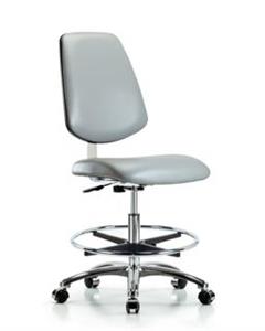 GSS40915 | Class 10 Clean Room Vinyl Chair Chrome Medium Benc