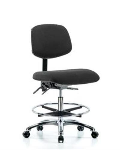 GSS46673 | Fabric ESD Chair Medium Bench Height with Chrome F