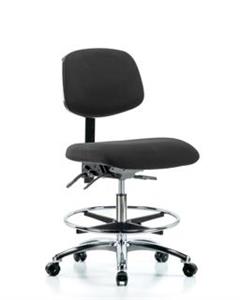 GSS46673 | Fabric ESD Chair Medium Bench Height with Chrome F