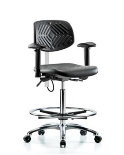 GSS41123 | Polyurethane ESD Chair High Bench Height with Chro