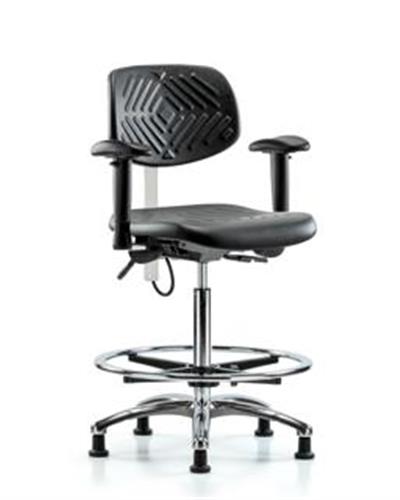 GSS41125 | Polyurethane ESD Chair High Bench Height with Chro