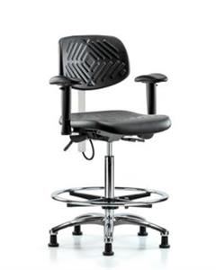 GSS41125 | Polyurethane ESD Chair High Bench Height with Chro