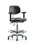 GSS41125 | Polyurethane ESD Chair High Bench Height with Chro