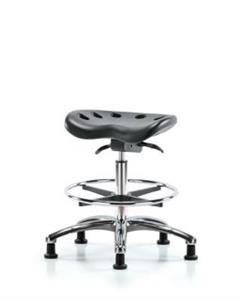 GSS46702 | Polyurethane ESD Tractor Sit Stand Stool Chrome Me