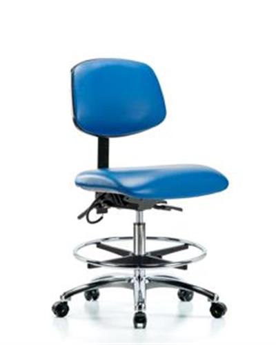 GSS41232 | Vinyl ESD Chair Medium Bench Height with Chrome Fo