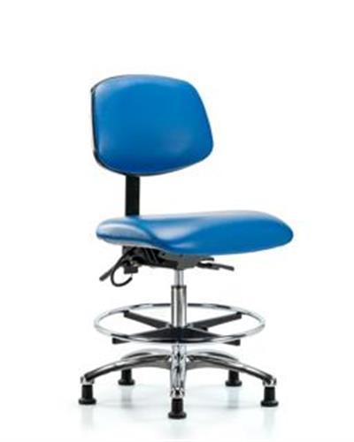 GSS41234 | Vinyl ESD Chair Medium Bench Height with Chrome Fo