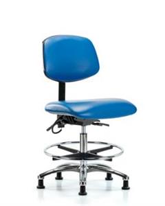 GSS41234 | Vinyl ESD Chair Medium Bench Height with Chrome Fo