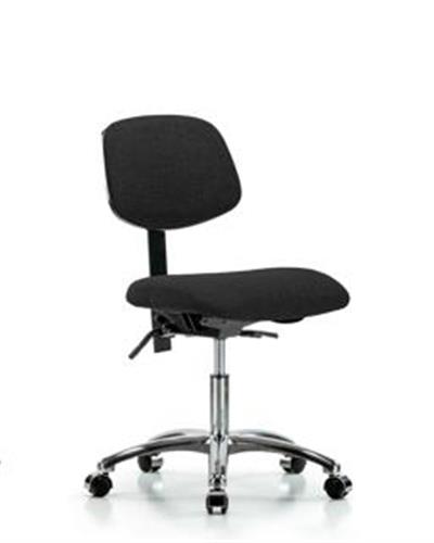 GSS41308 | Fabric Chair Chrome Desk Height with Casters in Bl